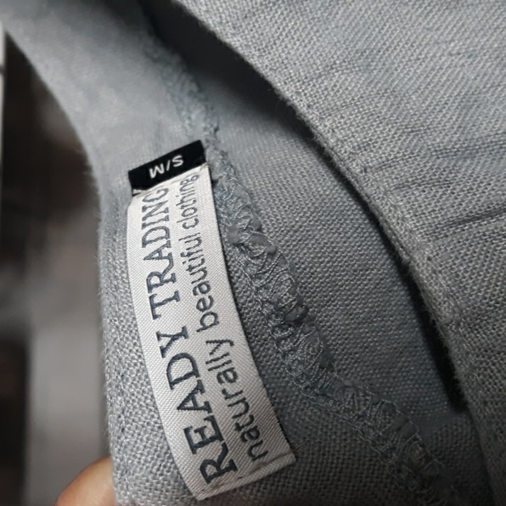 SALE!! READY TRADING California Overalls 100% Cotton Linen, Gray, Sz S/M - Picture 12 of 16